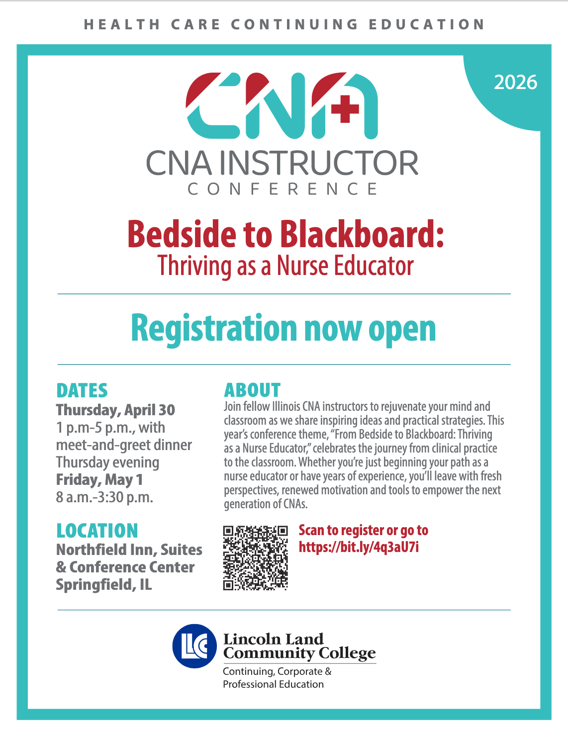 CNA Instructor Conference 2026 information thumbnail